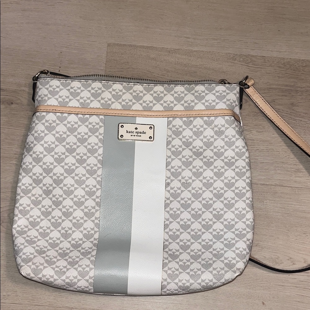 Kate Spade Cream and Gray Crossbody Bag